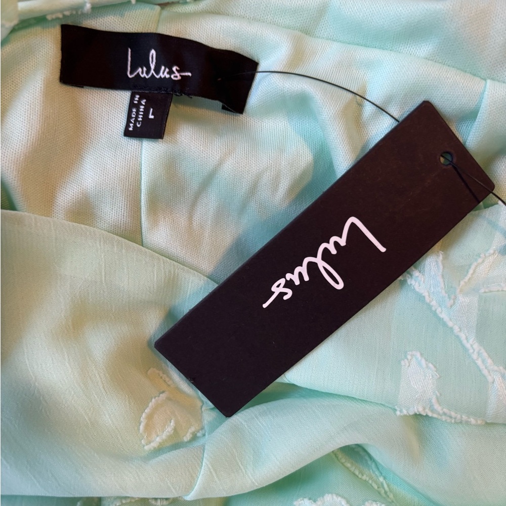 Lulus Tailor Made For You Mint Green Jacquard Lace-Up Maxi Dress - Picture 8 of 12